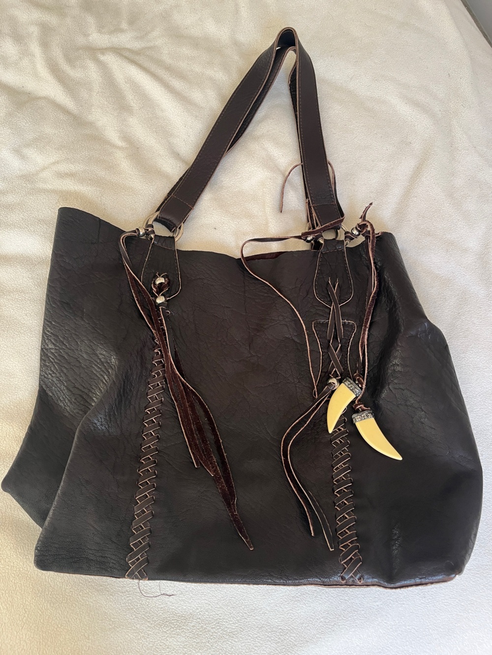 New Anthropologie Raj Leather Tote Bag